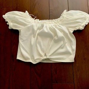 White crop top